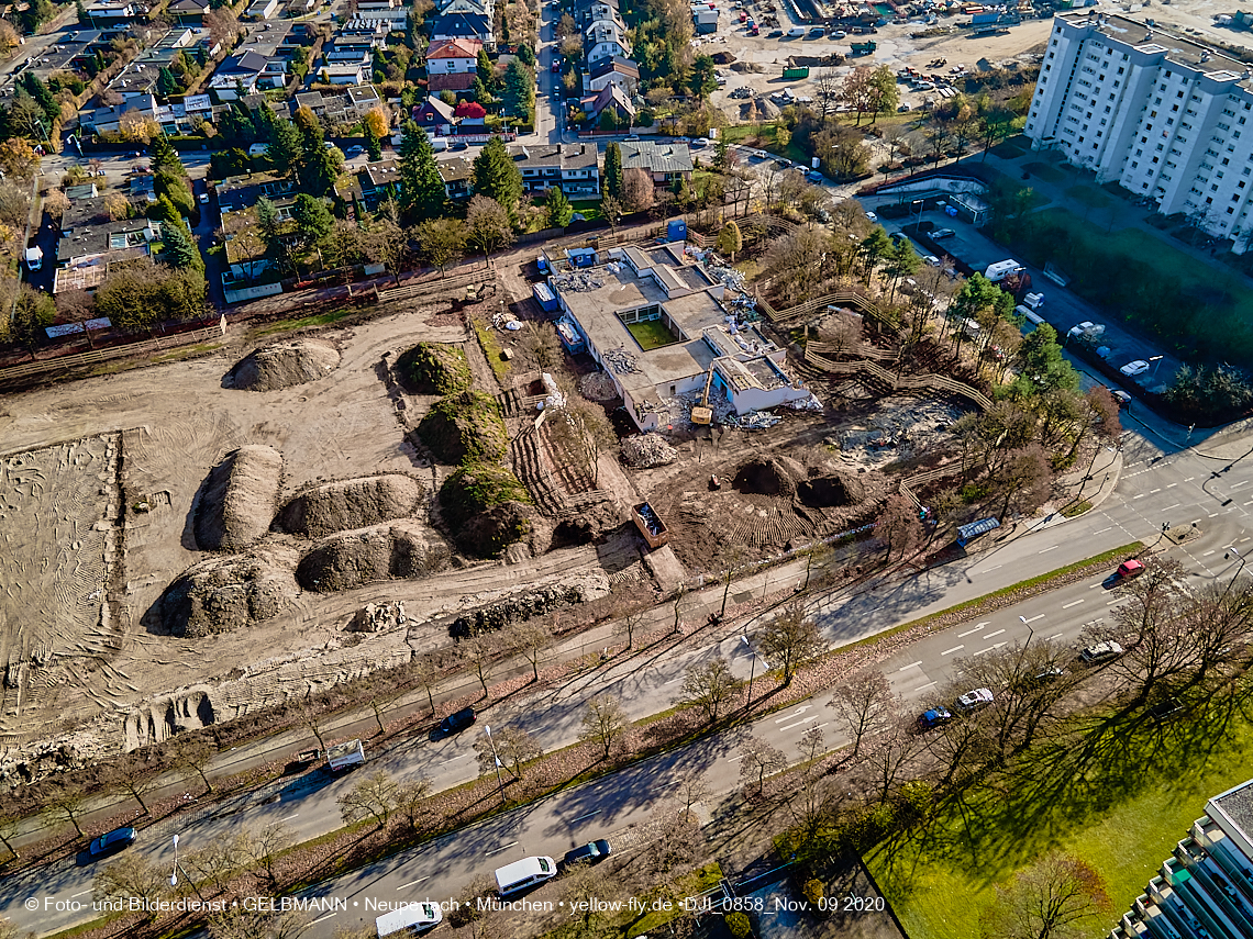 09.11.2020 - Baustelle der neuen Grundschule am Karl-Marx-Ring in Neuperlach